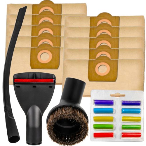 Komplet akcesoriów PUREY do KARCHER WD 3, SE 4001 - 10 worków + 3 końcówki + zapach